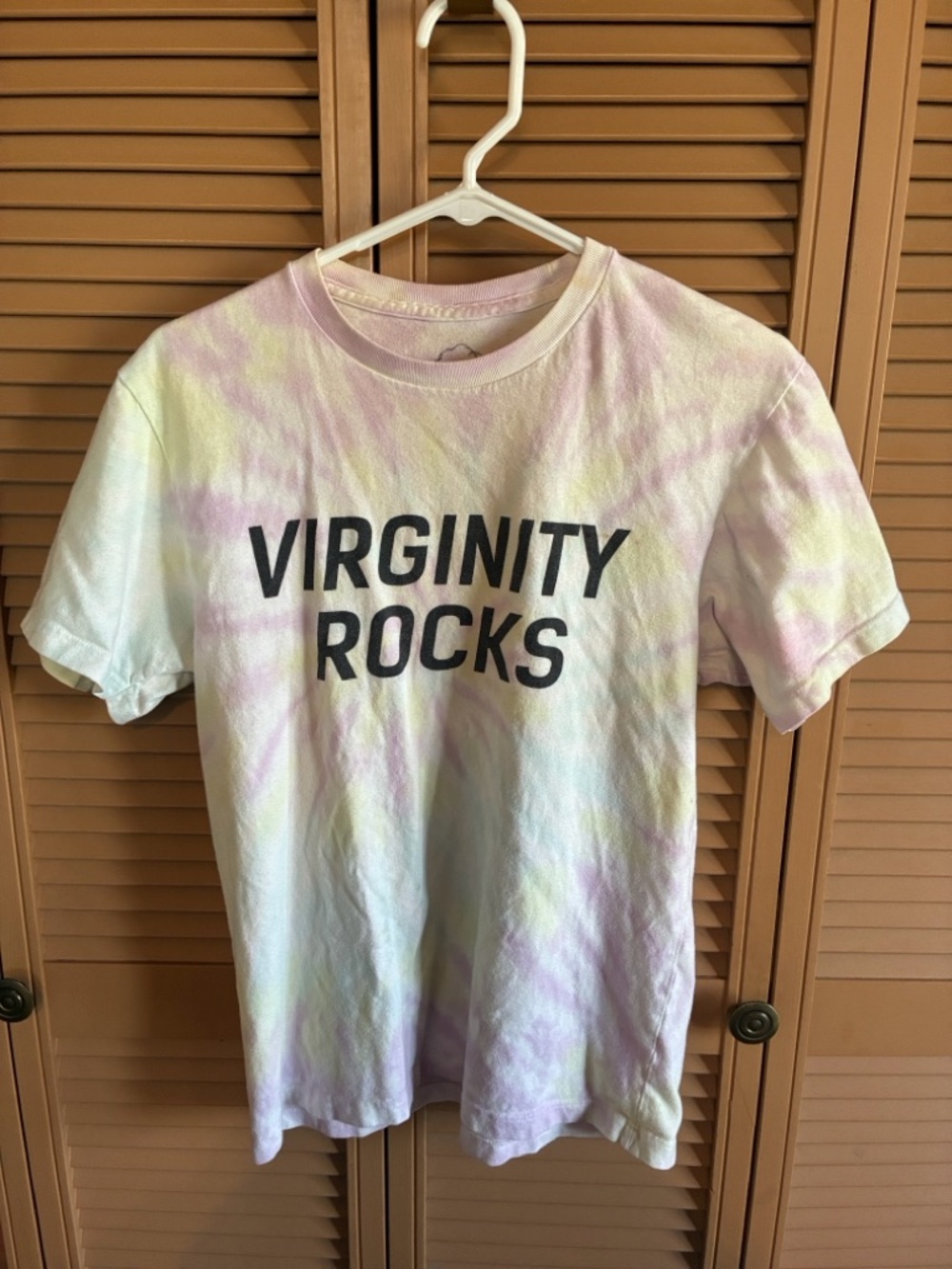 Danny Duncan Tie-Dye & Baby Blue 'VIRGINITY ROCKS' Graphic Tee’s